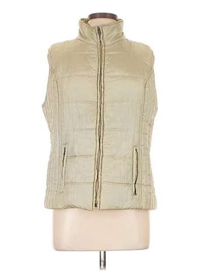 Pre-owned Liz Claiborne Vest In Gold