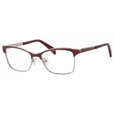 Liz Claiborne Women's Cat Eye Glasses In Matte Brown In Burgundy