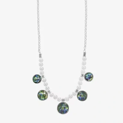 Liz Claiborne Womens 17 Inch Collar Necklace In Metallic