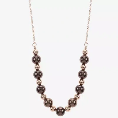 Liz Claiborne Womens 17 Inch Collar Necklace In Brown