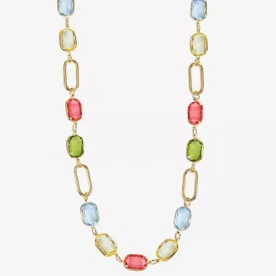 Liz Claiborne Womens 17 Inch Collar Necklace In Multi
