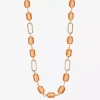 Liz Claiborne Womens 17 Inch Collar Necklace In Orange