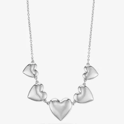 Liz Claiborne Womens 17 Inch Collar Necklace In Silver