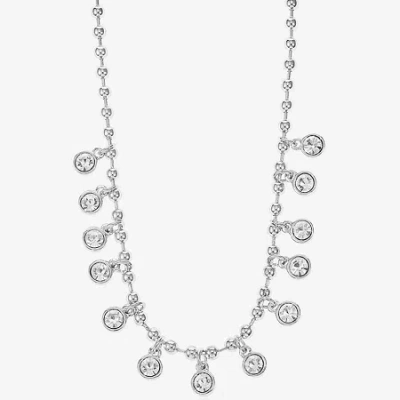 Liz Claiborne Womens 17 Inch Collar Necklace In Silver