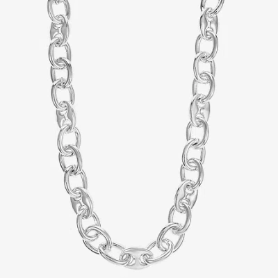 Liz Claiborne Womens 17 Inch Collar Necklace In Silver