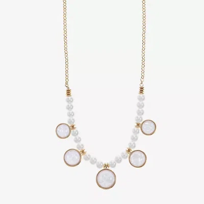 Liz Claiborne Womens 17 Inch Collar Necklace In Gold