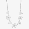 Liz Claiborne Womens 17 Inch Collar Necklace In White