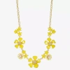 Liz Claiborne Womens 17 Inch Collar Necklace In Yellow