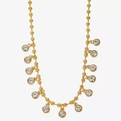Liz Claiborne Womens 17 Inch Collar Necklace In Yellow