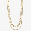Liz Claiborne Womens 17 Inch Paperclip Chain Necklace In Gold