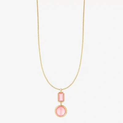 Liz Claiborne Womens 17 Inch Pendant Necklace In Gold