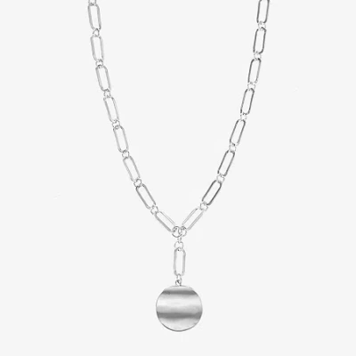 Liz Claiborne Womens 17 Inch Y Necklace In Silver