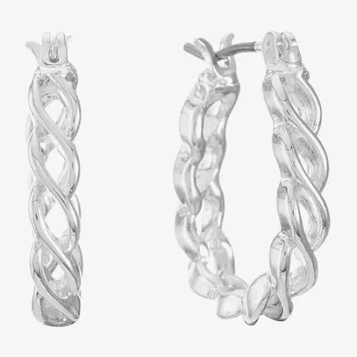 Liz Claiborne Womens 20.1mm Hypoallergenic Hoop Earrings In Metallic