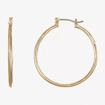 Liz Claiborne Womens 31mm Hypoallergenic Hoop Earrings In Gold