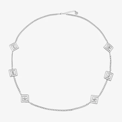 Liz Claiborne Womens 34 Inch Strand Necklace In Silver
