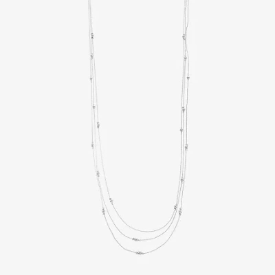 Liz Claiborne Womens 36 Inch Strand Necklace In Metallic