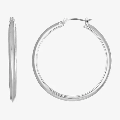 Liz Claiborne Womens 44.5mm Hypoallergenic Hoop Earrings In Gray