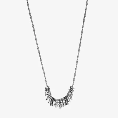 Liz Claiborne Womens Black 17 Inch Collar Necklace In Multi