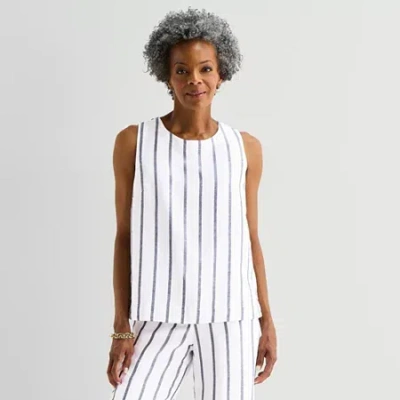 Liz Claiborne Womens Blouse In White