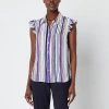 Liz Claiborne Womens Cap Sleeveless Regular Fit Button-down Shirt In Purple