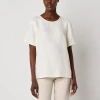 Liz Claiborne Womens Crew Neck Short Sleeve T-shirt In White