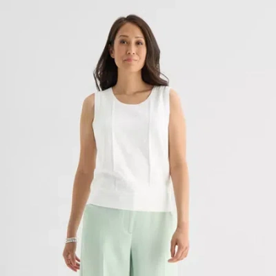 Liz Claiborne Womens Crew Neck Sleeveless Pullover Sweater In Multi