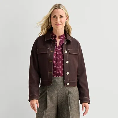 Liz Claiborne Womens Denim Jacket In Multi