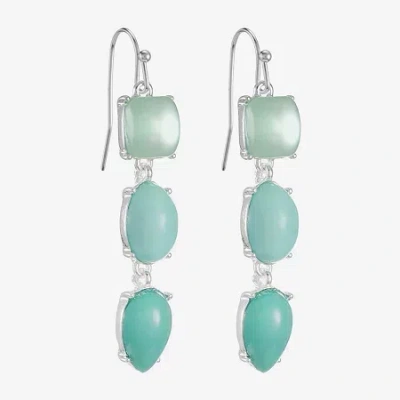 Liz Claiborne Womens Drop Earrings In Blue