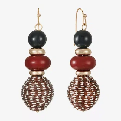 Liz Claiborne Womens Drop Earrings In Gold