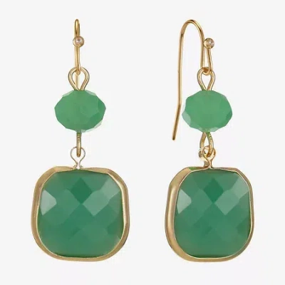 Liz Claiborne Womens Drop Earrings In Green