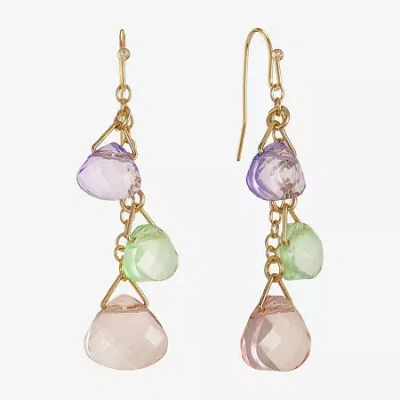 Liz Claiborne Womens Drop Earrings In Multi