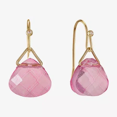 Liz Claiborne Womens Drop Earrings In Pink
