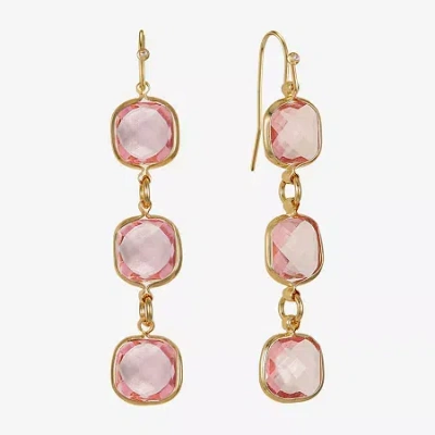 Liz Claiborne Womens Drop Earrings In Pink