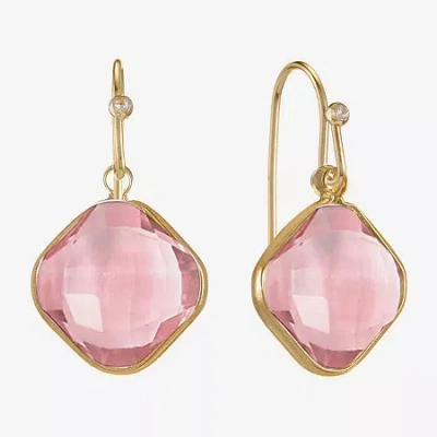 Liz Claiborne Womens Drop Earrings In Pink