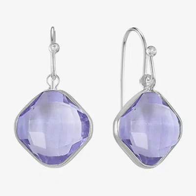 Liz Claiborne Womens Drop Earrings In Purple
