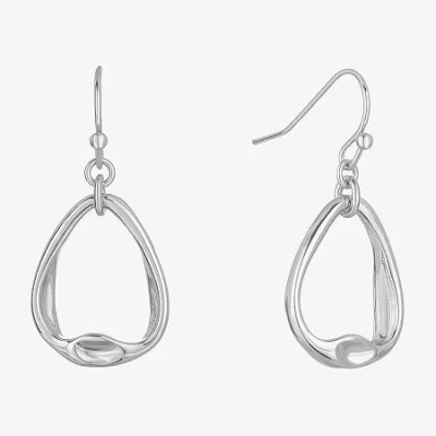 Liz Claiborne Womens Drop Earrings In Silver