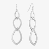 Liz Claiborne Womens Drop Earrings In Silver