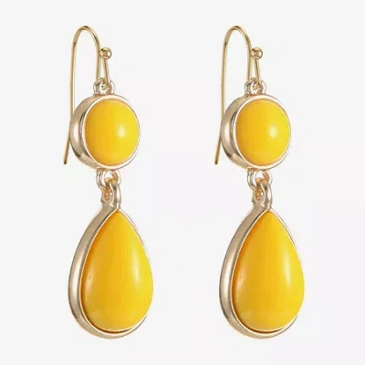 Liz Claiborne Womens Drop Earrings In Gold