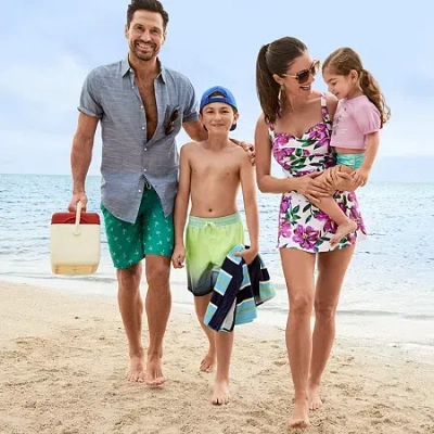 Liz Claiborne Womens Floral Swim Dress In Multi