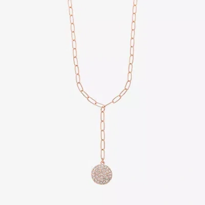 Liz Claiborne Womens Glass 18 Inch Y Necklace In Gold