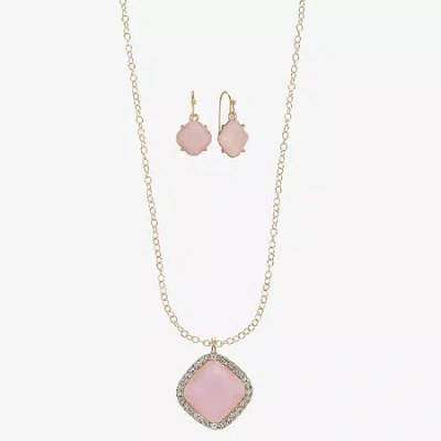 Liz Claiborne Womens Glass 2-pc. Jewelry Set In Gold