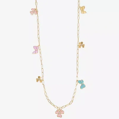 Liz Claiborne Womens Glass 34 Inch Strand Necklace In Metallic