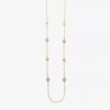 Liz Claiborne Womens Glass 36 Inch Strand Necklace In Yellow