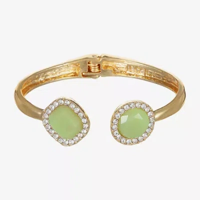 Liz Claiborne Womens Glass Bangle Bracelet In Gold