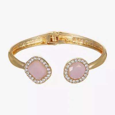 Liz Claiborne Womens Glass Bangle Bracelet In Gold