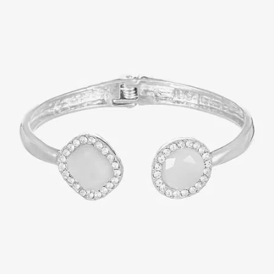 Liz Claiborne Womens Glass Bangle Bracelet In Metallic