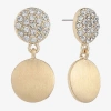Liz Claiborne Womens Glass Hypoallergenic Drop Earrings In Gold