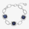 Liz Claiborne Womens Glass Square Strand Bracelets In Blue