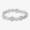 Liz Claiborne Womens Glass Stretch Bracelet In Gray