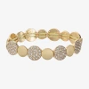 Liz Claiborne Womens Glass Stretch Bracelet In Yellow